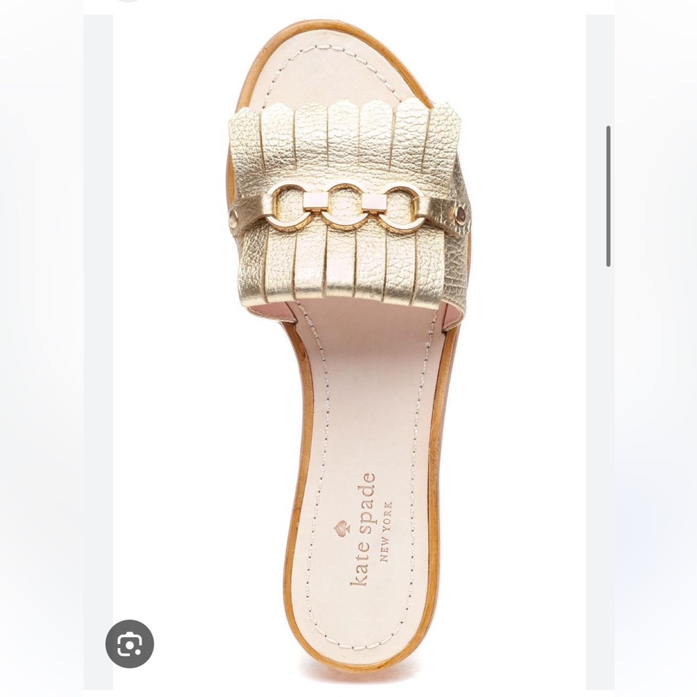 Kate Spade Gold Slide Sandals